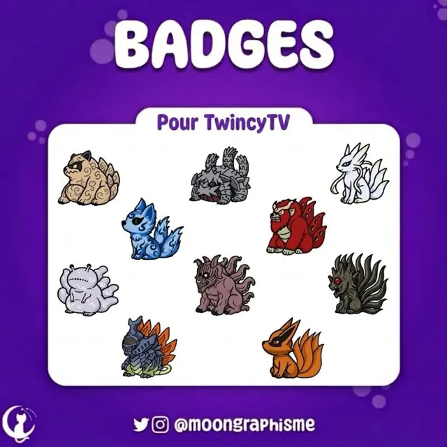 Planche de badges Twitch : Badges TwincyTV