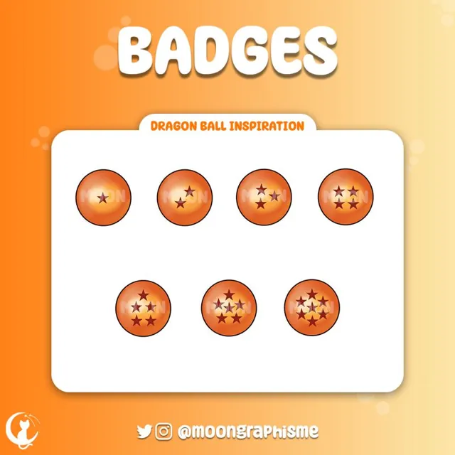 Planche de badges Twitch : Dragon Ball