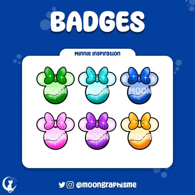 Planche de badges Twitch : Minnie