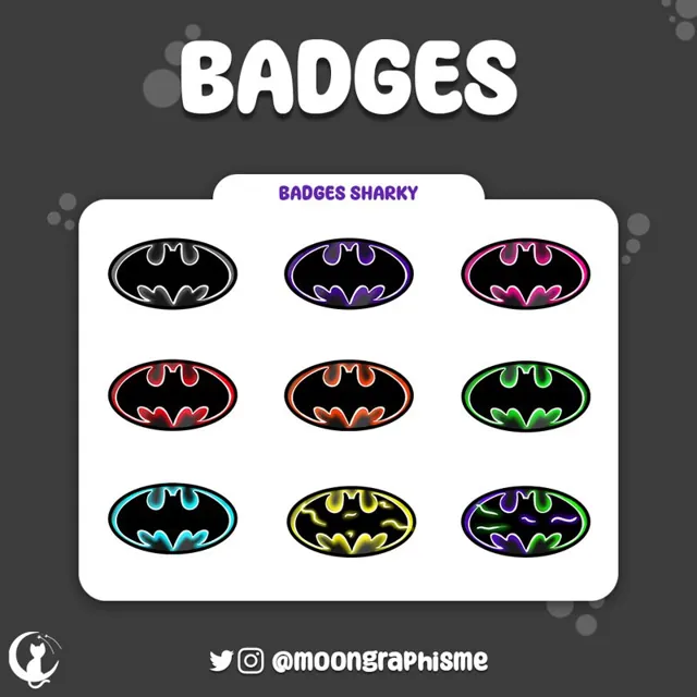 Planche de badges Twitch : Badges Sharky